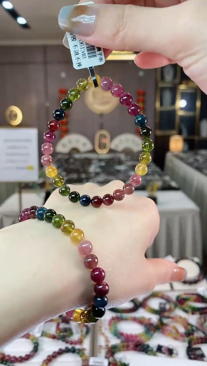 【闪购商品】碧玺单圈手串6mm+未镶嵌多样性发货一条dan