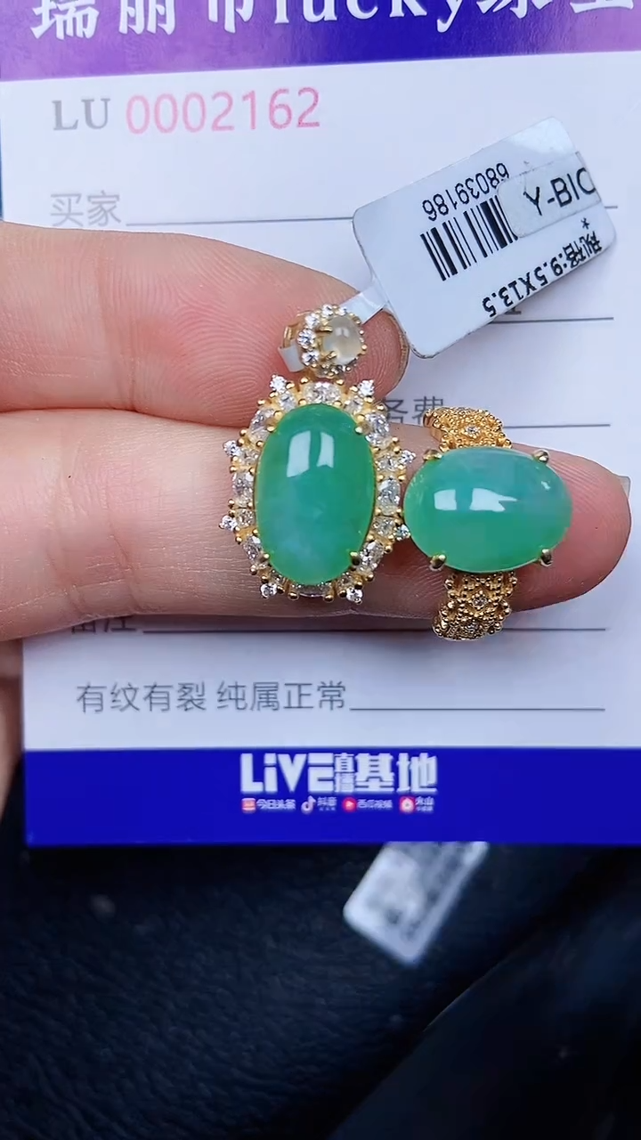 颈饰银S925镶嵌翡翠21652