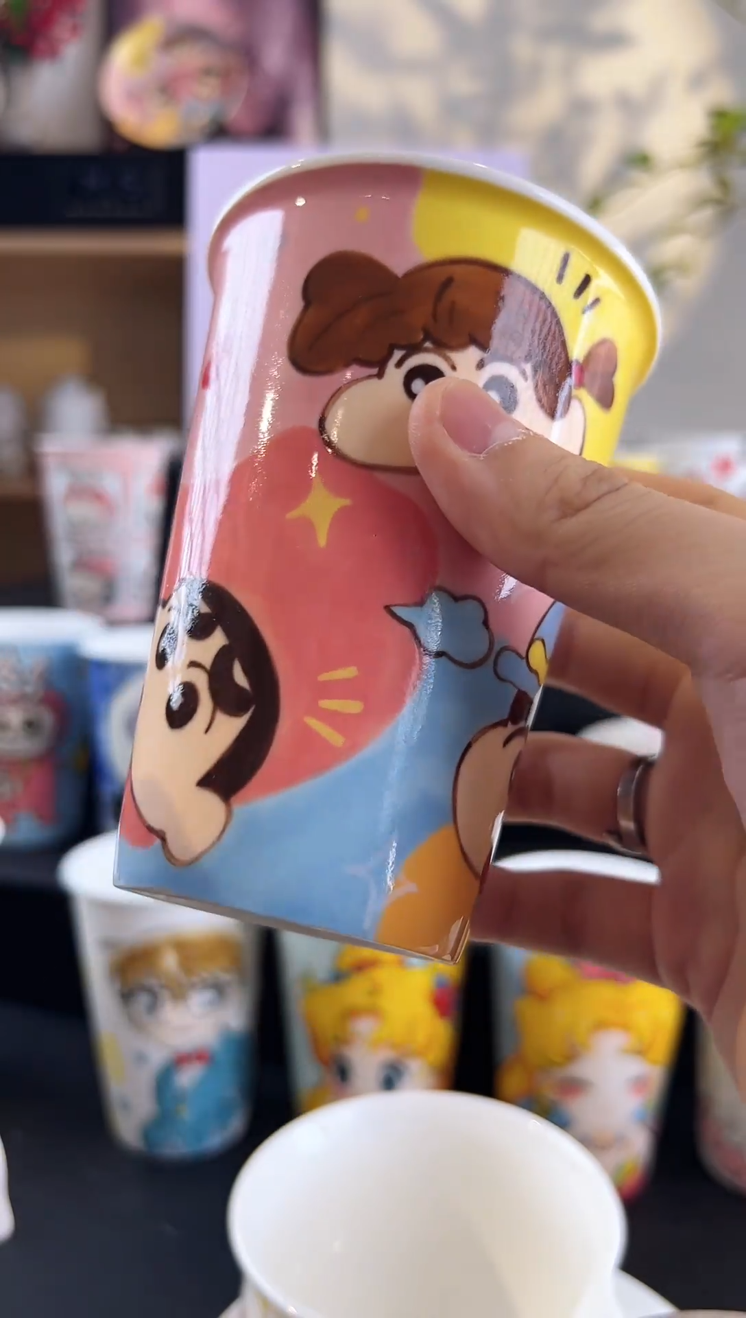 【闪购商品】摆件手工手绘陶瓷小杯杯