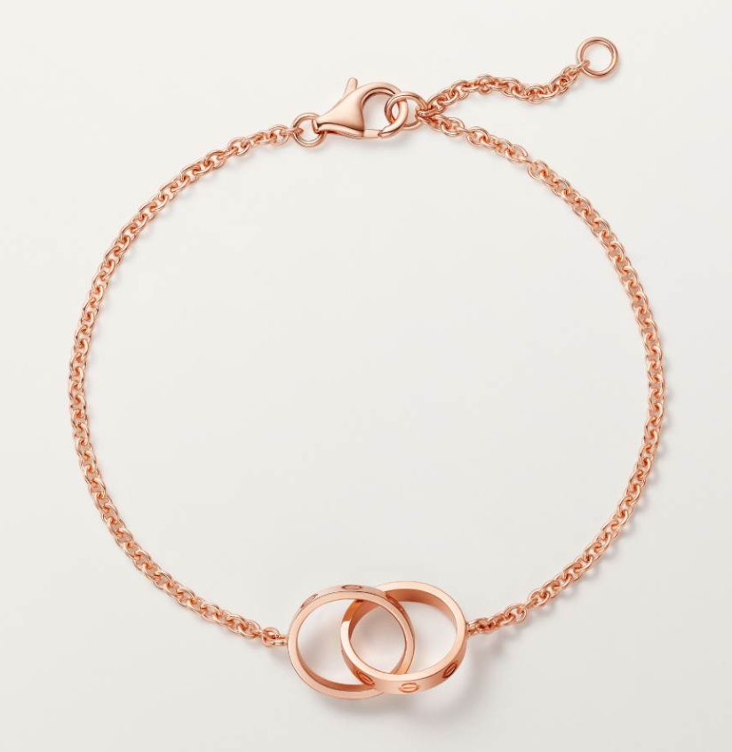 99新 Cartier/卡地亚 LOVE系列双环手链