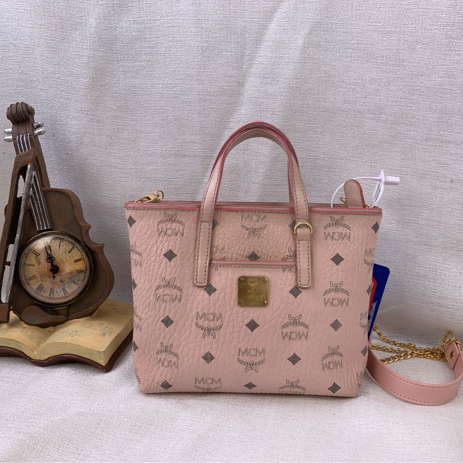 95新 MCM 轻雾粉菜篮子/WJ11717055/7055
