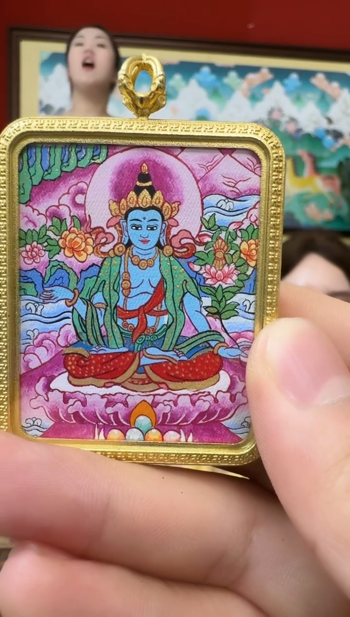 吊坠大势至-热贡纯手绘