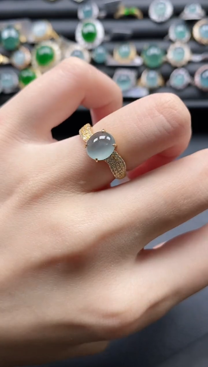 【闪购商品】翡翠戒指银S925镶嵌1111