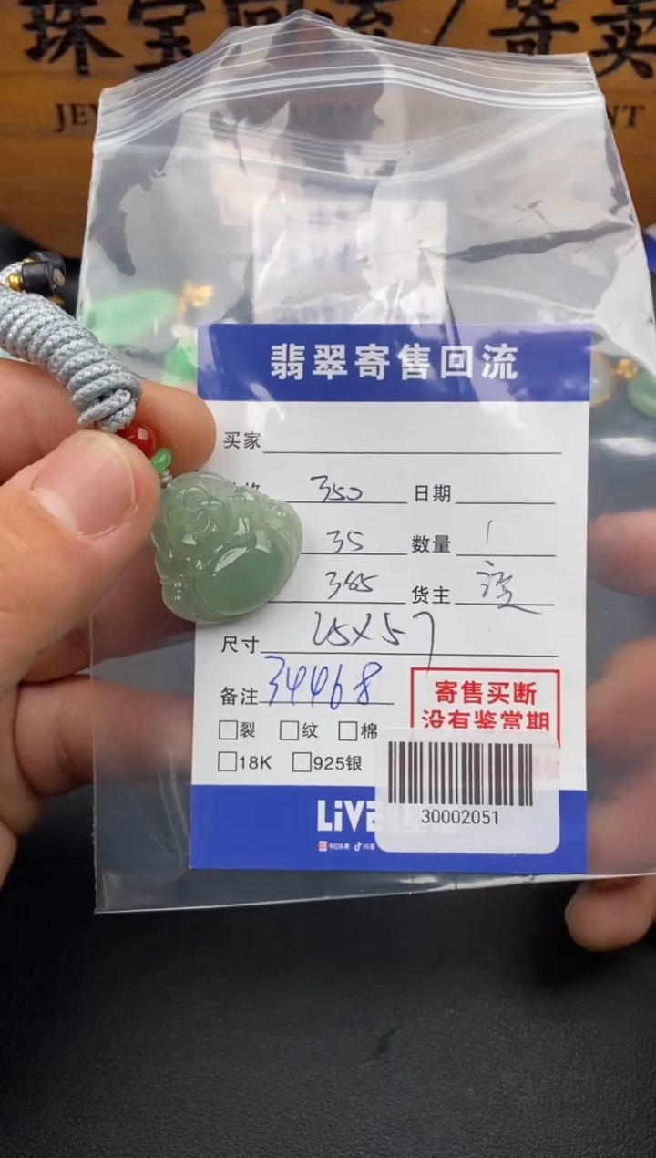 【闪购商品】翡翠颈饰未镶嵌30002056