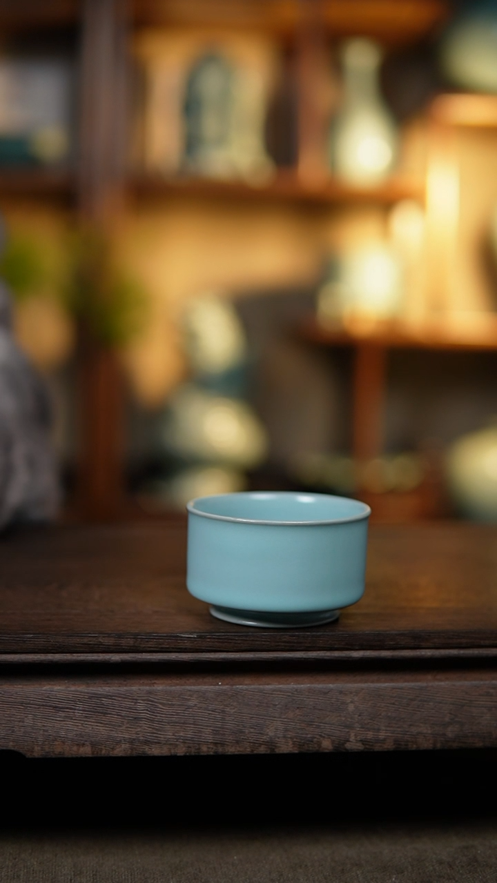 【闪购商品】杯仿古宋臻釉唇口杯瑕