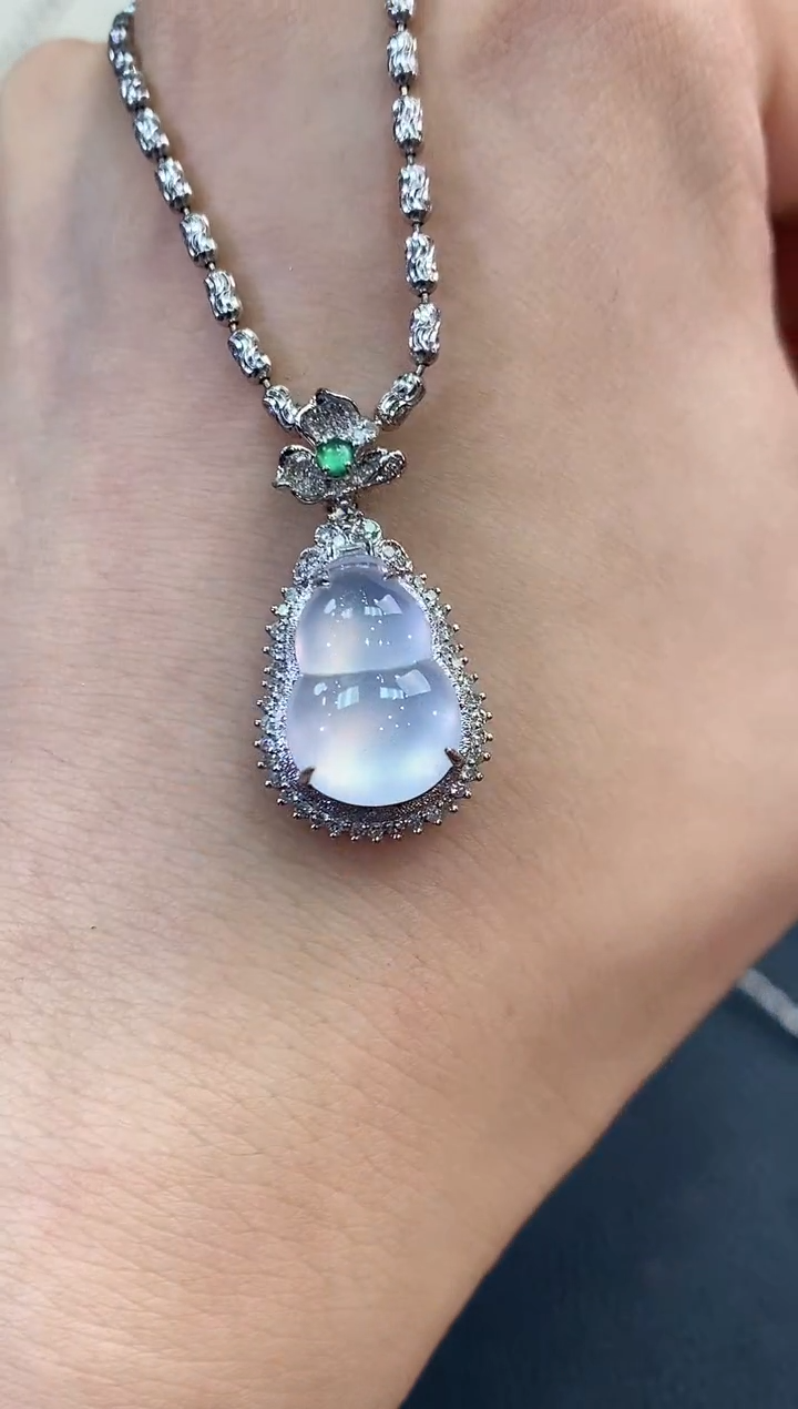 【闪购商品】翡翠吊坠(不含链)18K金镶嵌D14    