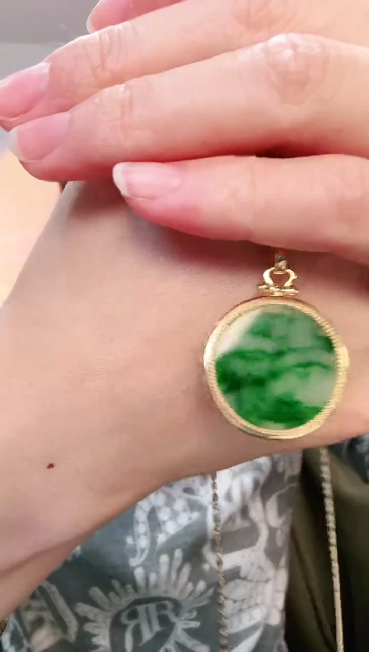 【闪购商品】翡翠颈饰银S925镶嵌吊坠