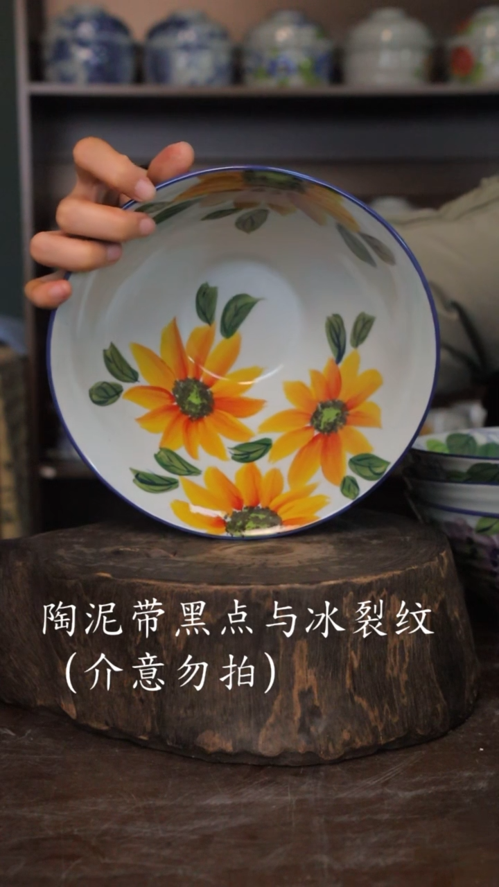 【闪购商品】椿野8寸斗笠大面碗-向日葵-1只