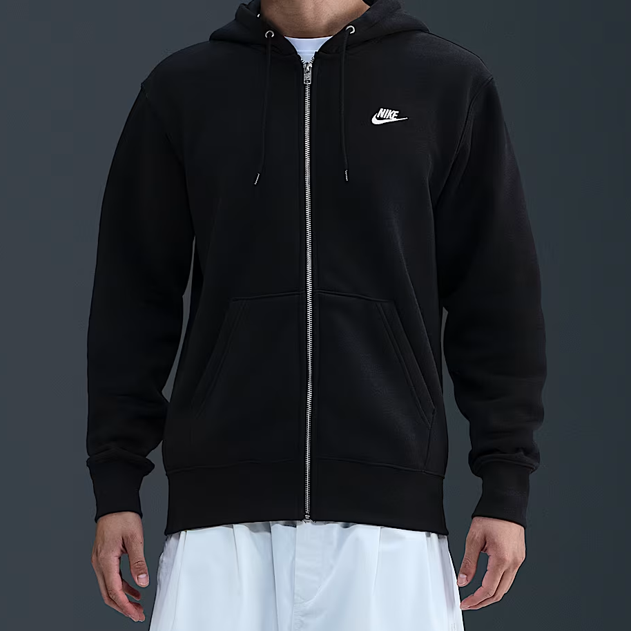 耐克/NIKE男子黑色连帽拉链长袖夹克外套 FN3862010