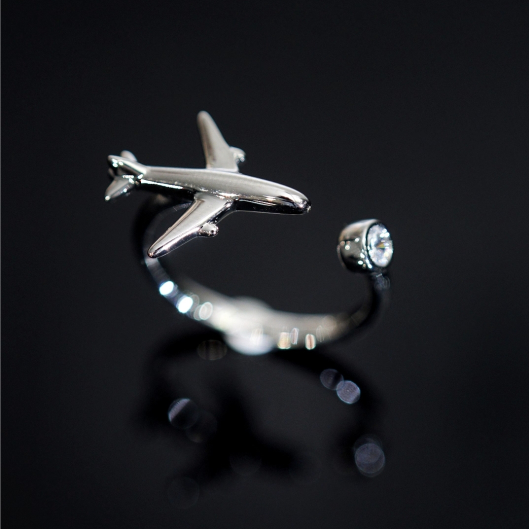XUPING/旭平首饰 合金合成锆石戒指 简约飞机戒指 GDD X001188503