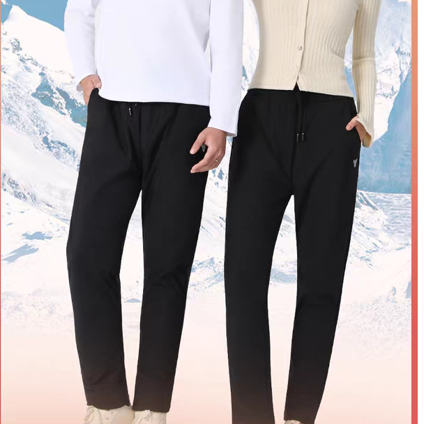 男女同款通勤保暖纯色袋休闲裤宽松运动裤