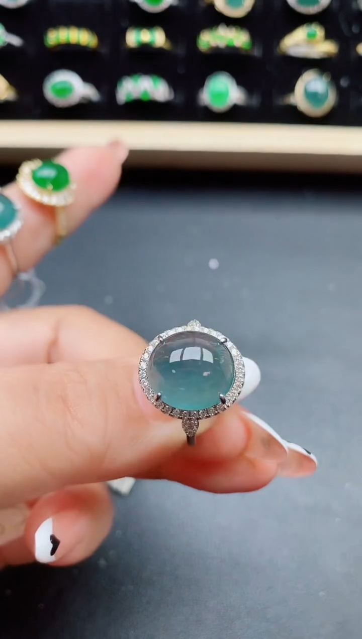 【闪购商品】翡翠银S925镶嵌戒指321321