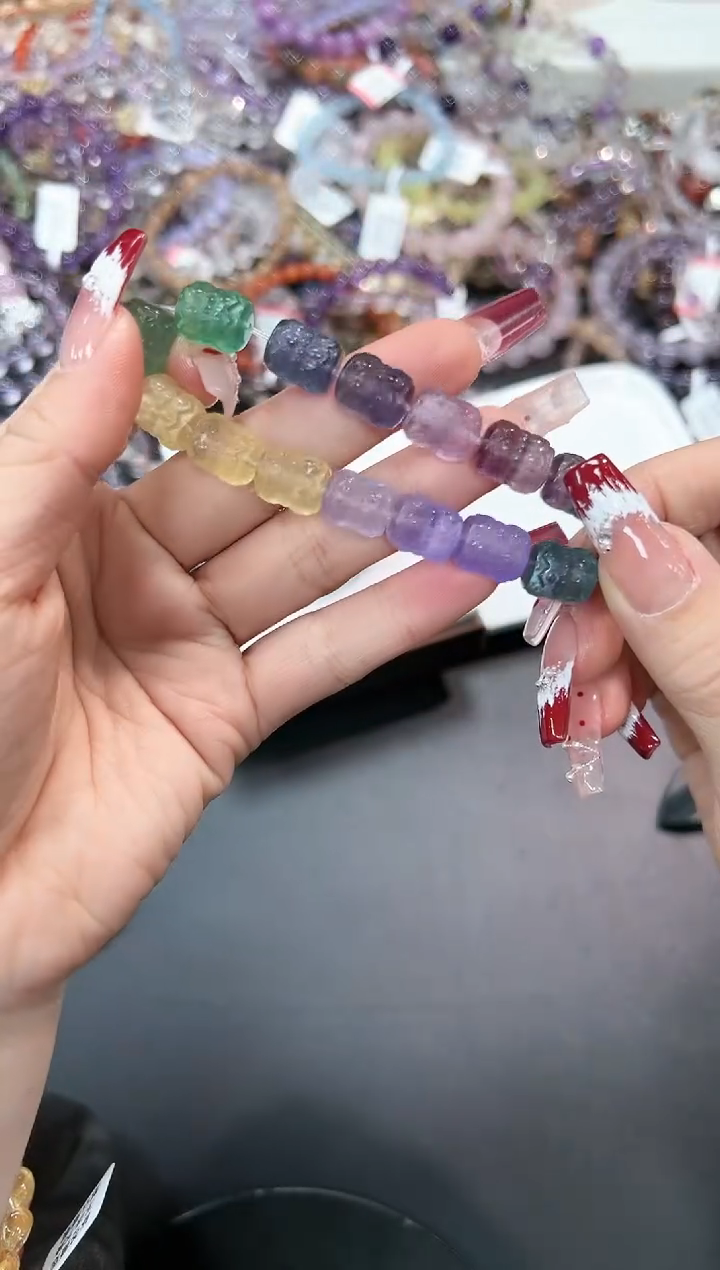 【闪购商品】萤石手链未镶嵌72p多样性发其一/1条默认微瑕