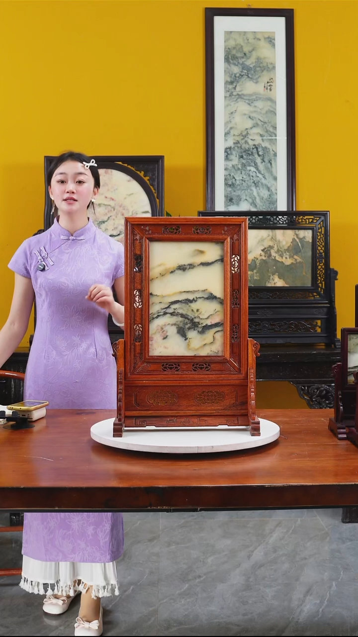 石材天然大理石画摆件