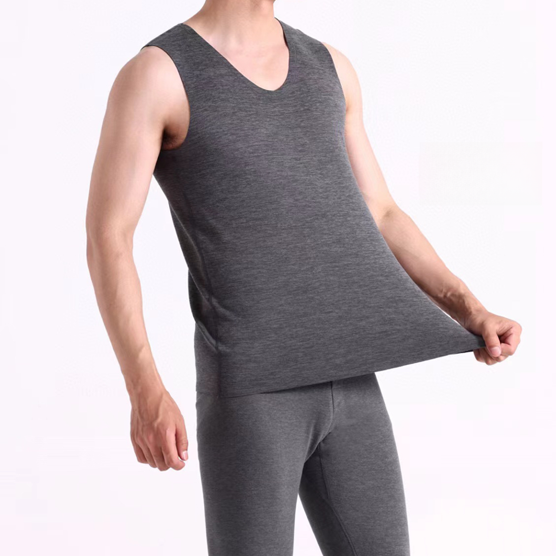 【宠粉浮力】秋冬新品男士恒温暖绒无痕打底内穿保暖背心22115