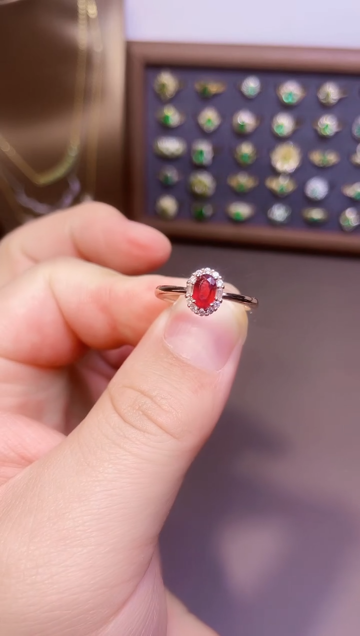 【闪购商品】红宝石戒指银S925镶嵌一枚