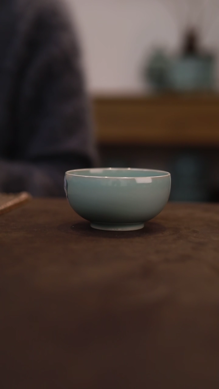 【闪购商品】杯0123微瑕张公巷天青仿古禅定杯