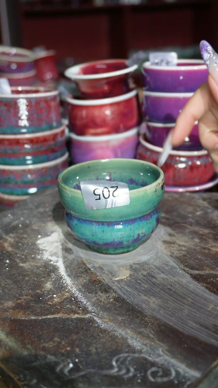摆件陶精品窑变钧瓷茶器