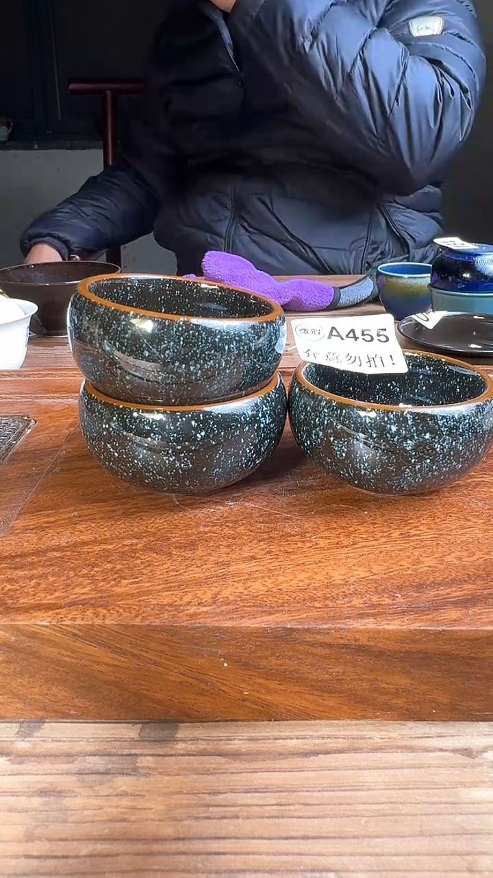 婺州龙窑烧制技艺3只杯子（A455