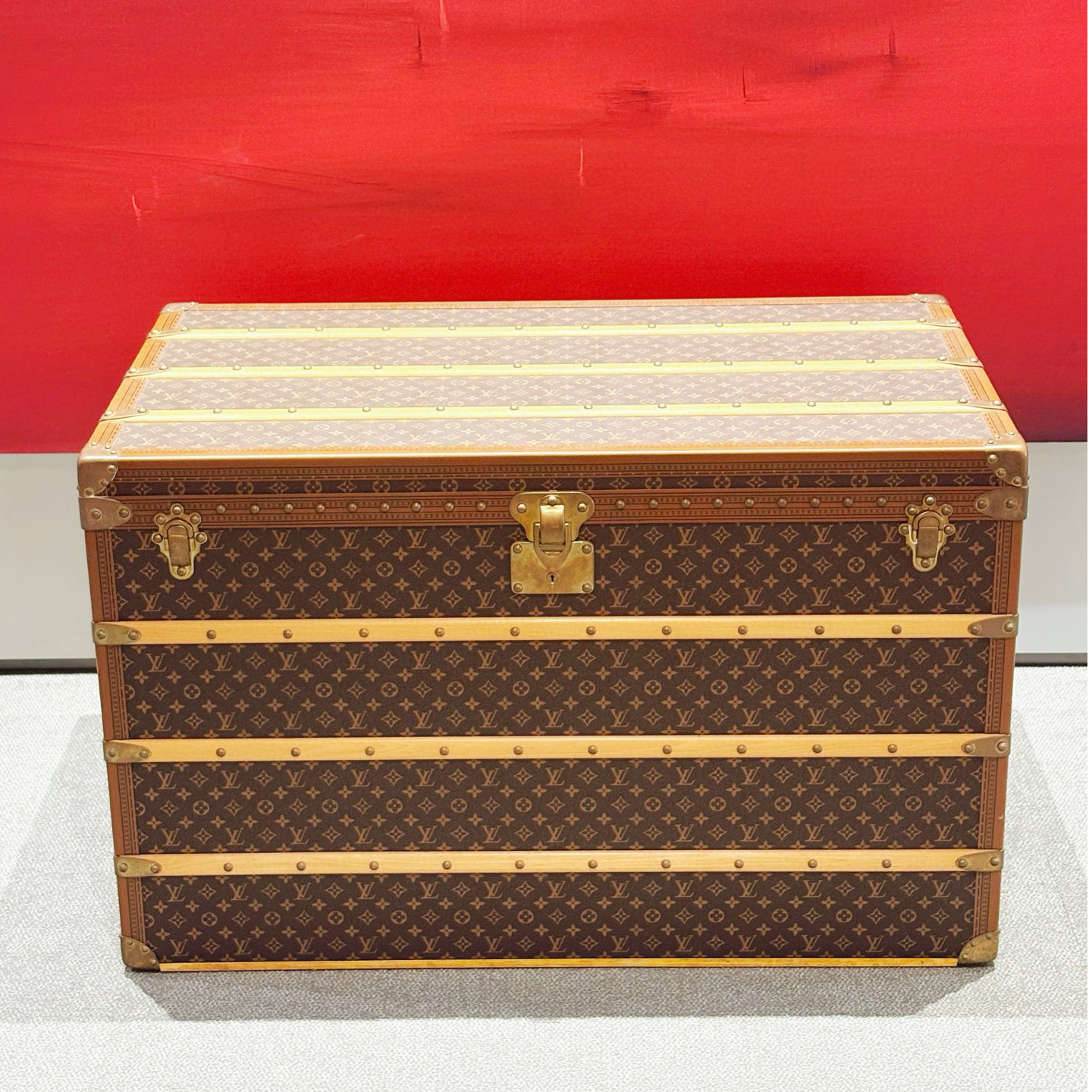99新 LouisVuitton/路易威登 老花110三层茶几硬箱塔箱