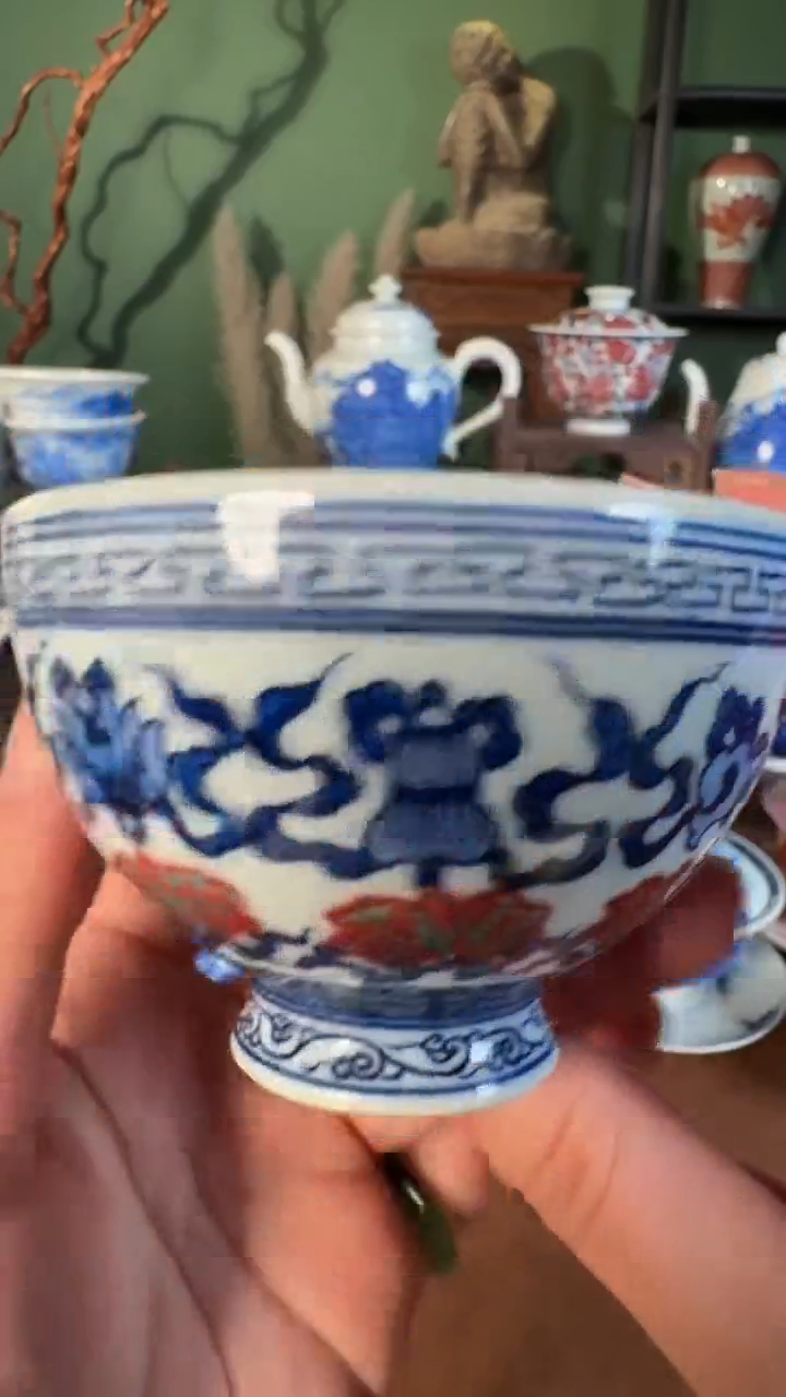 杯子陶景德镇手工手绘柴窑茶具U185