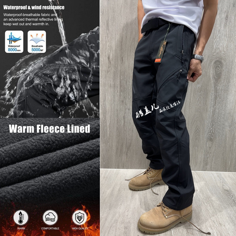 软壳战术裤！太重工了！高端秋冬户外防风雨加绒保暖机能休闲裤