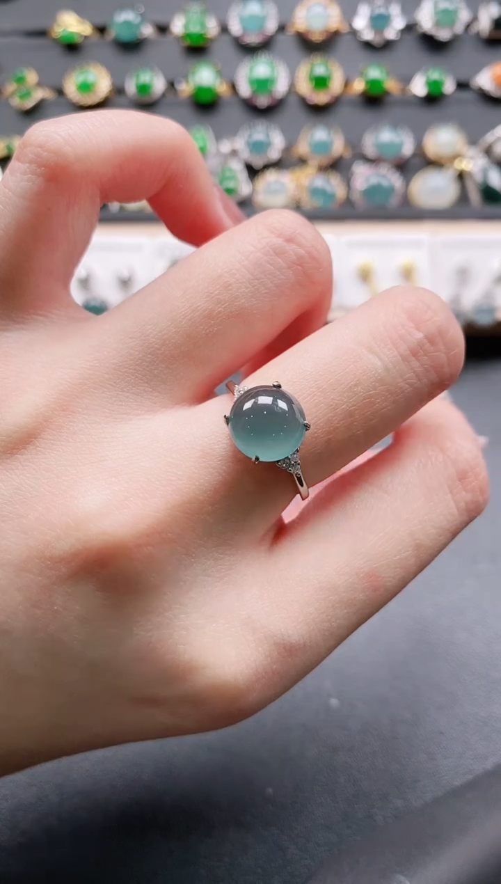 【闪购商品】翡翠戒指银S925镶嵌11111111