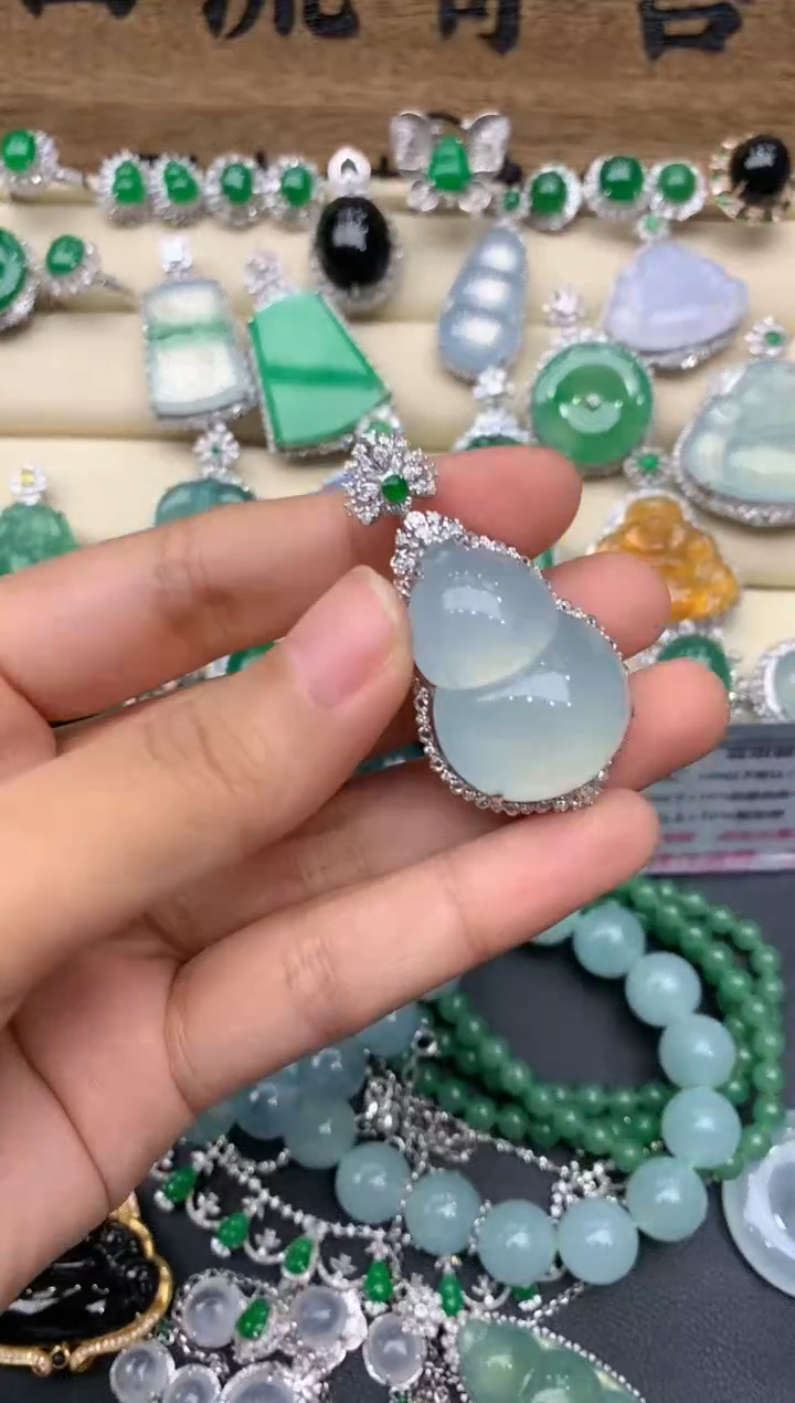 【闪购商品】翡翠颈饰18K金镶嵌396-中国好珍宝