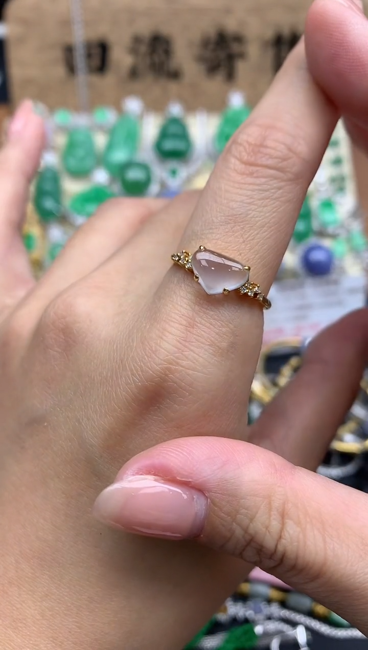 【闪购商品】翡翠戒指18K金镶嵌436-中国好珍宝