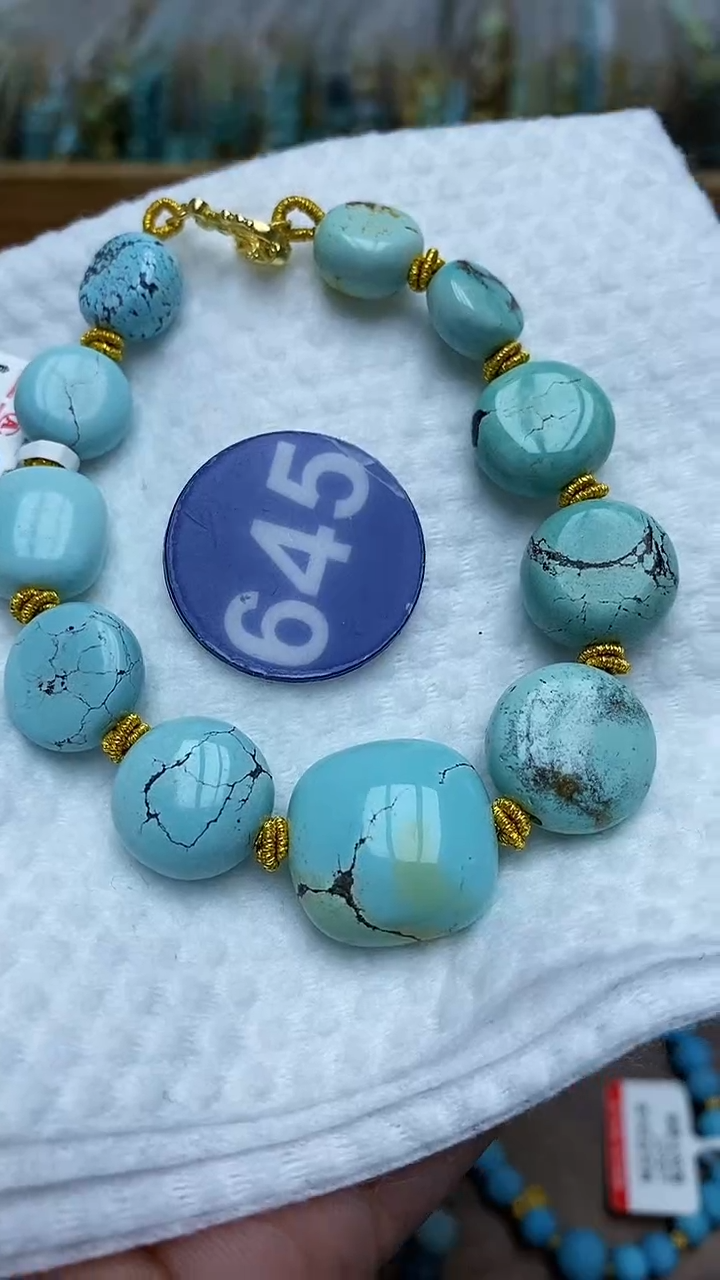 【闪购商品】绿松石手链银S925镶嵌645