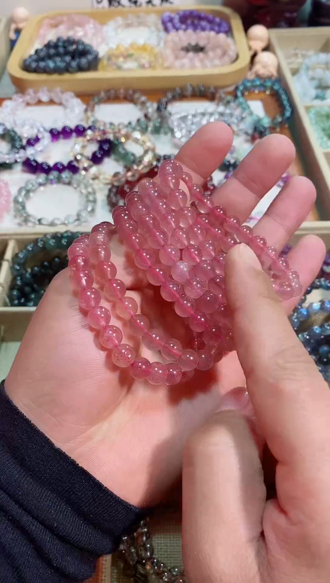 【闪购商品】水晶手链未镶嵌白水体草莓晶7m+ (多样性发其一）
