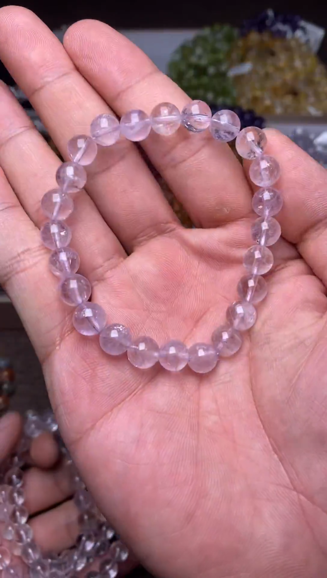 水晶手链未镶嵌玻利维亚8MM