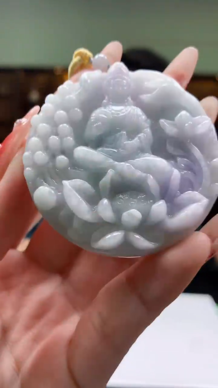 【闪购商品】定制翡翠未镶嵌1051ry-毛货挂件38