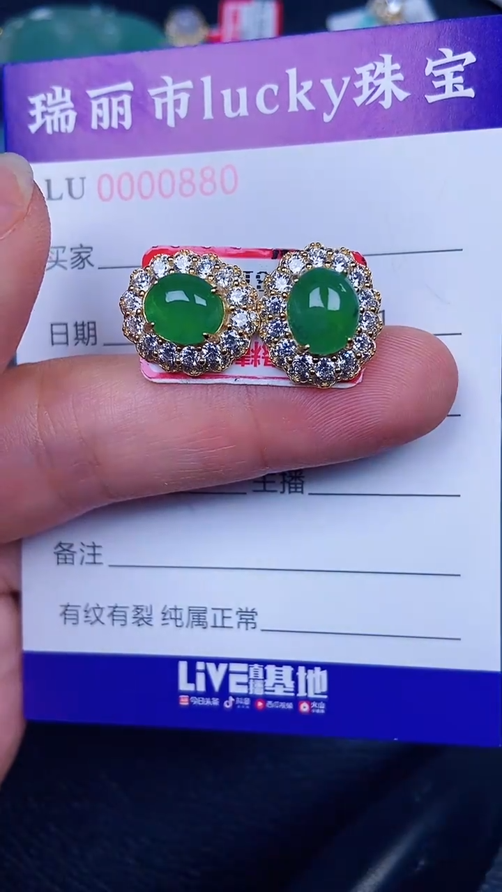 颈饰银S925镶嵌翡翠0880