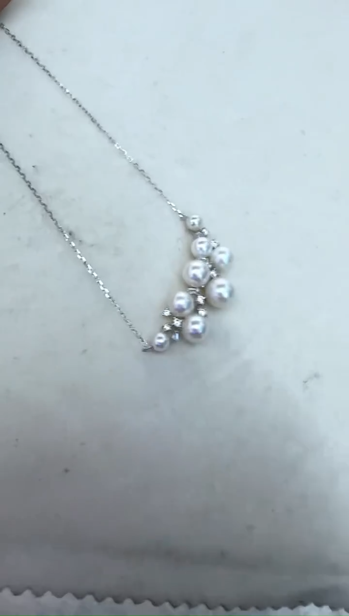 【闪购商品】海水珍珠颈饰银S925镶嵌套链