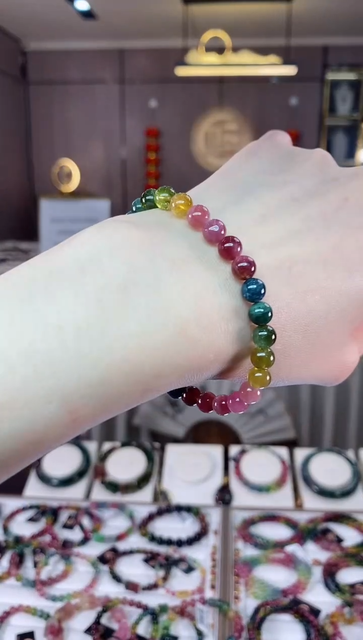 【闪购商品】碧玺单圈手串6mm+未镶嵌一物一证dan