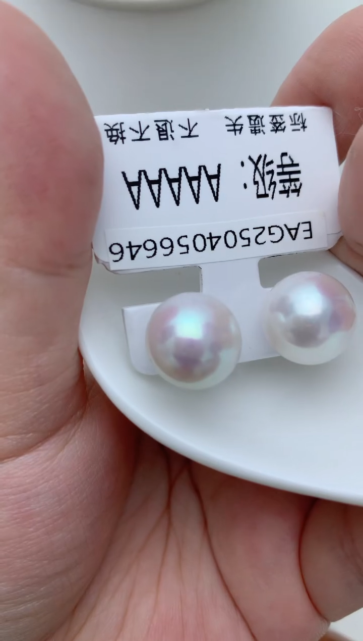 银S925镶嵌淡水珍珠耳饰w108 