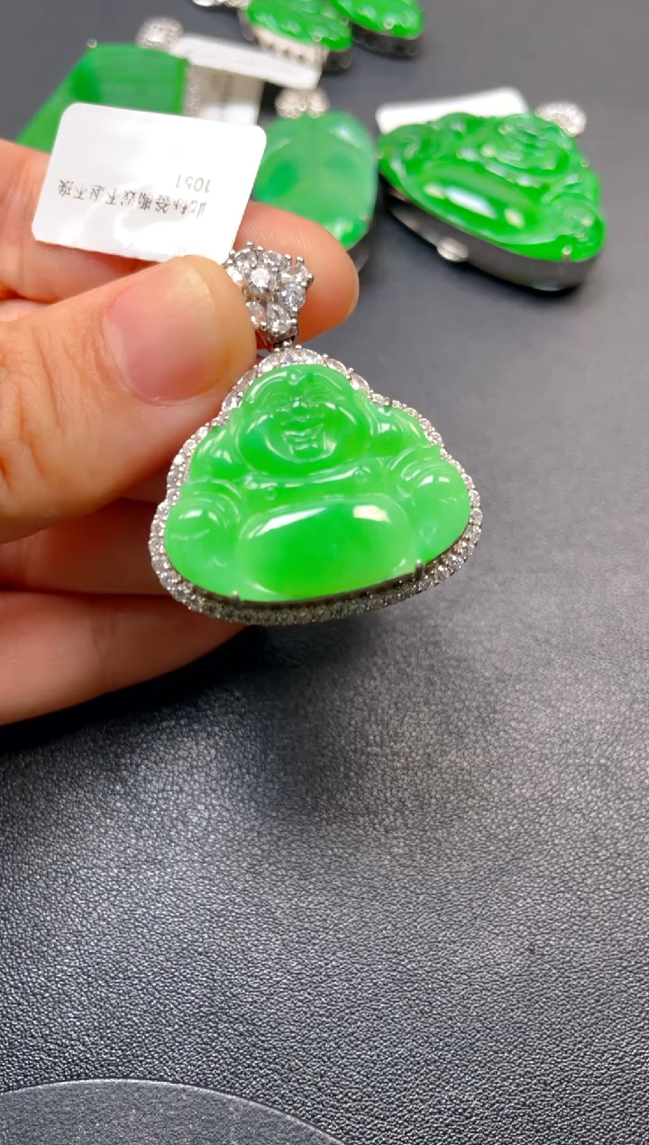 银S925镶嵌挂件翡翠dz1