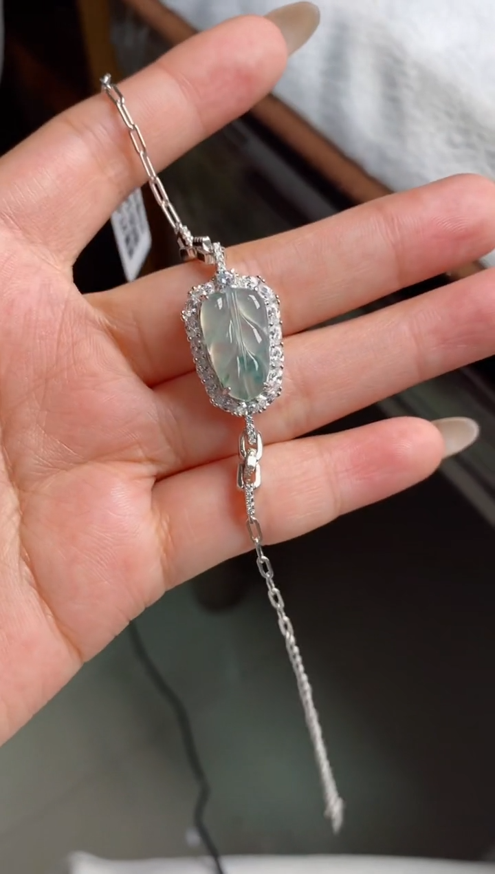 银S925镶嵌戒指翡翠天然A货翡翠