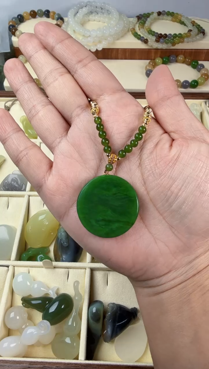 项链未镶嵌和田玉丫*吊坠