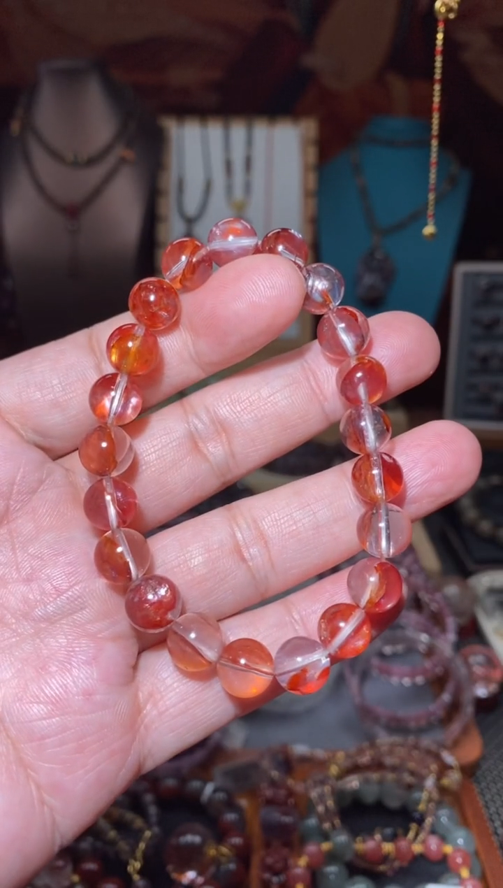 【闪购商品】水晶手串未镶嵌红胶花