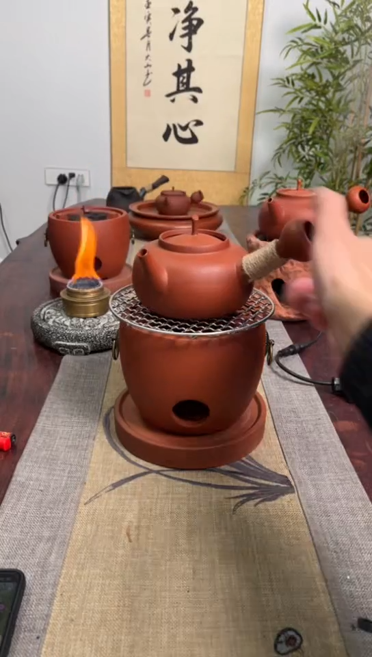 【闪购商品】圆口炉＋圆福砂铫【送炉垫＋烤网】