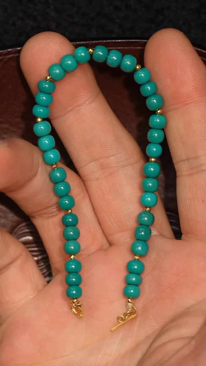 未镶嵌绿松石套链冲赛康胡子哥，DIY一131
