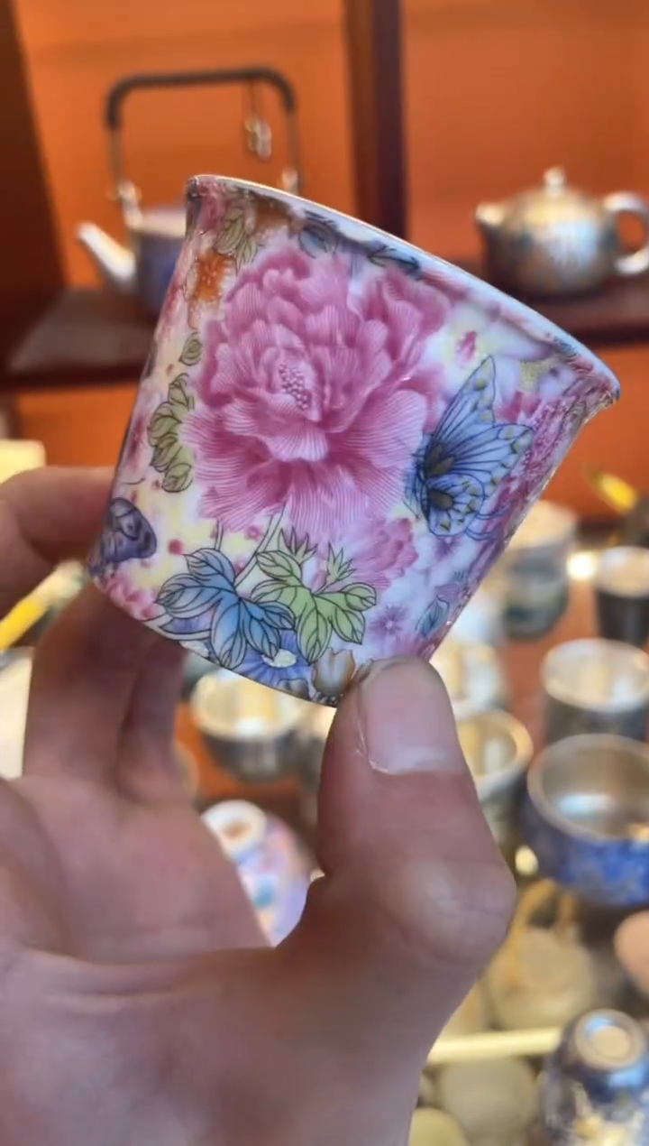 【闪购商品】瓷片@@@@@@@@@@@@珐琅彩银杯