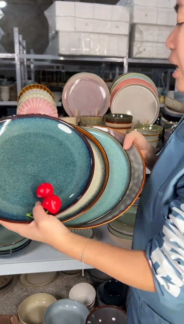 陶瓷外贸尾货瑕疵满20包邮X4大盘