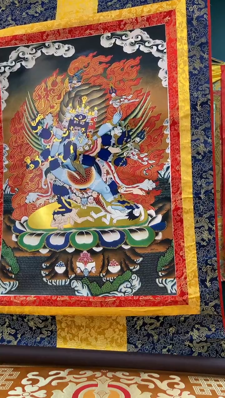 卷轴画1.2清仓 蓝色小龙 普巴