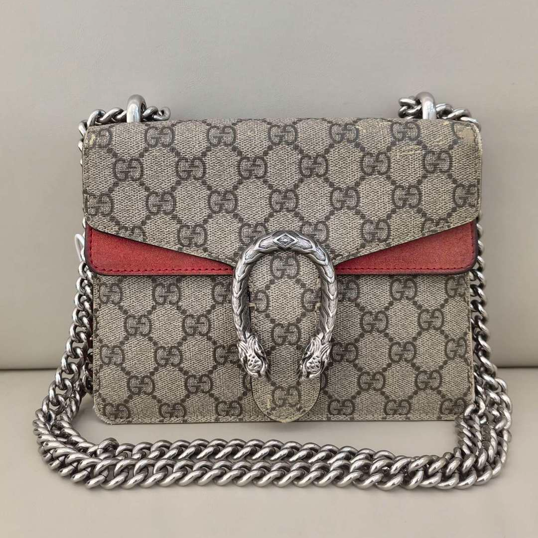 95新 GUCCI/古驰 古驰酒神老花链条包小号 单肩包 12542144