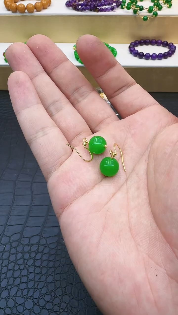 【闪购商品】翡翠耳饰14K金镶嵌153