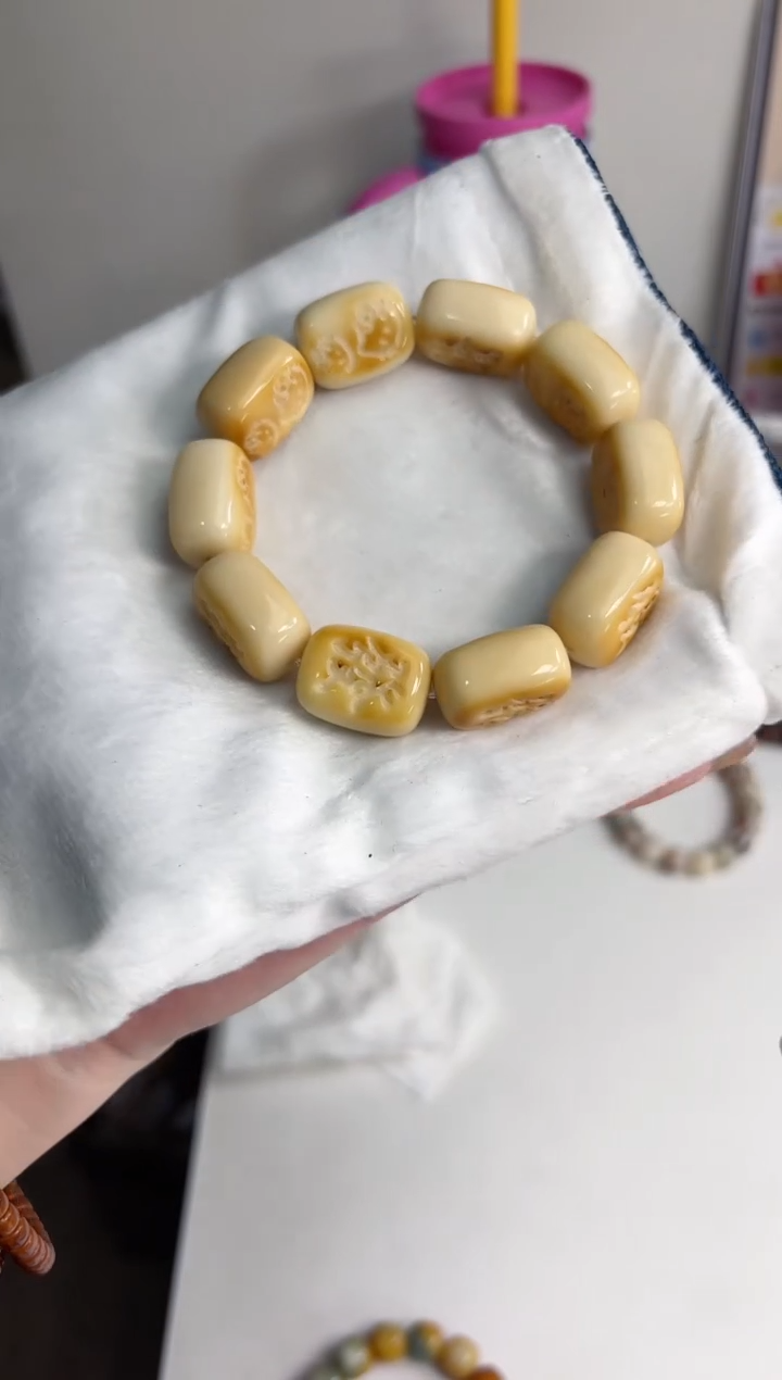 手串菩提根/象牙果象牙果焦糖麻将23mm手串