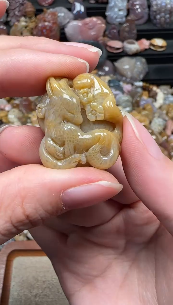 颈饰未镶嵌硅化珊瑚（珊瑚玉）319